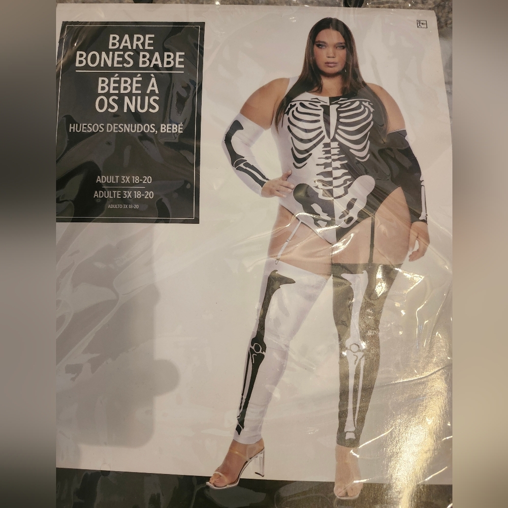 Skeleton Costume with Arm and Leg Sleeves